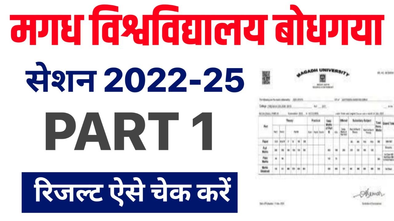 Magadh University Part 1 Result Kaise Dekhe : Session 2022-25 1St Year Results